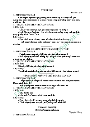 Giáo án Ngữ văn Lớp 8 - Chuẩn kiến thức kĩ năng - Giáo viên THCS Vĩnh Phúc